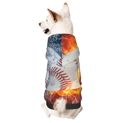 Baseball-Hunde-Kapuzenpullover, Sweatshirt, Herbst-Wintermantel, Haustierkleidung für Hunde und Katzen von CFAN