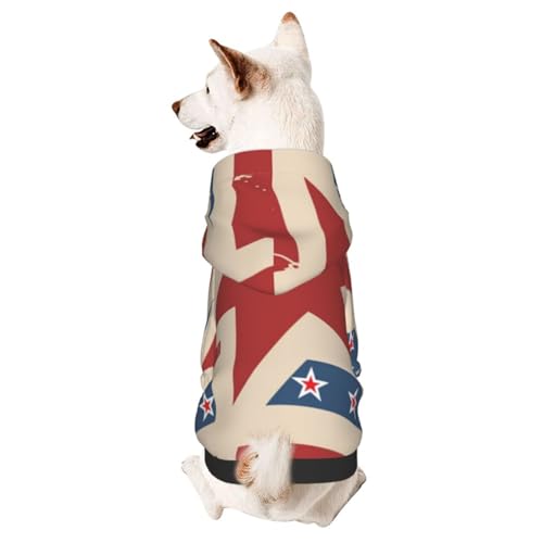 Hunde-Kapuzenpullover mit Sternen und Streifen, für den Winter, Hundepullover Hunde-Kapuzenpullover mit Sternen und Streifen, für den Winter, Hundepullover von CFAN