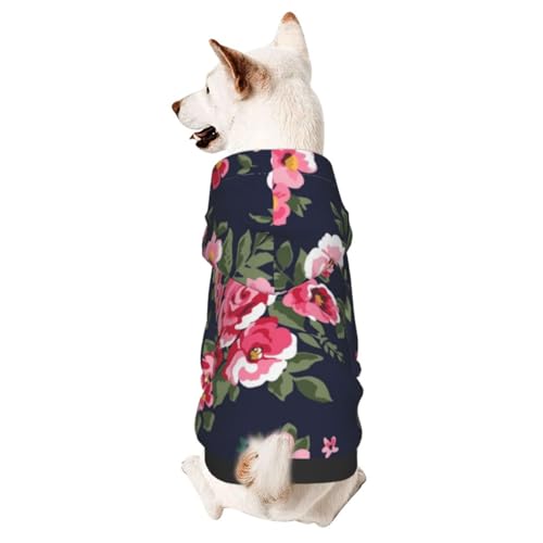 Hundepullover mit Blumenmuster für den Winter, Welpen, Haustier-Sweatshirt, Kleidung für kleine und mittelgroße Hunde von CFAN