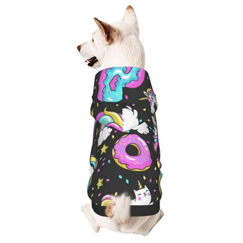Hundepullover mit Cartoon-Eiscreme-Einhörnern, Donuts, Regenbogen-Konfetti, für den Winter, Welpen, Kapuzenpullover, Haustier-Sweatshirt, Kleidung für kleine und mittelgroße Hunde Hundepullover mit Cartoon-Eiscreme-Einhörnern, Donuts, Regenbogen-Konfetti, für den Winter, Welpen, Kapuzenpullover, Haustier-Sweatshirt, Kleidung für kleine und mittelgroße Hunde von CFAN