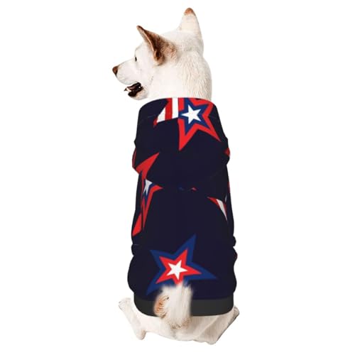 Hundepullover mit Kapuze für kleine Hunde, Motiv: amerikanische Sterne, USA-Flagge Hundepullover mit Kapuze für kleine Hunde, Motiv: amerikanische Sterne, USA-Flagge von CFAN