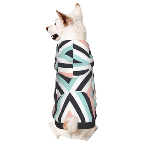 Hundepullover mit geometrischem Muster, für den Winter, Welpen, Haustier-Sweatshirt, Kleidung für kleine und mittelgroße Hunde von CFAN