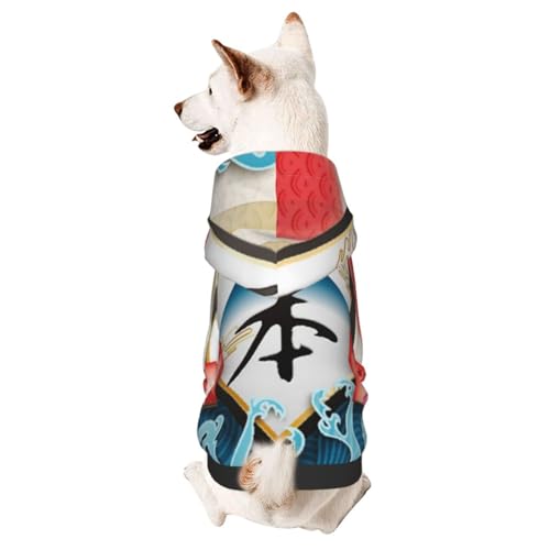 Japan Fuji Mountain Maples und Sakura Hunde-Wintermantel mit Kapuze, Hundekleidung für kleine Hunde, Haustier-Kapuzenpullover, Katzenbekleidung von CFAN