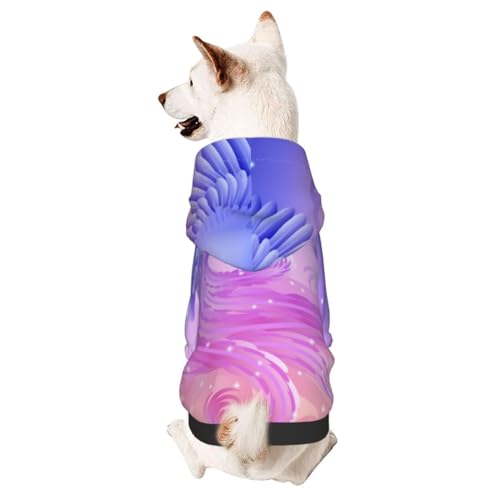 Phoenix Kapuzenpullover für Hunde, Motiv: magischer Vogel, Feuervogel und Sonnenuntergang, Nachtsterne, Landschaft, Hunde-Kapuzenpullover für kleine, mittelgroße Hunde, Katzen, Kätzchen von CFAN