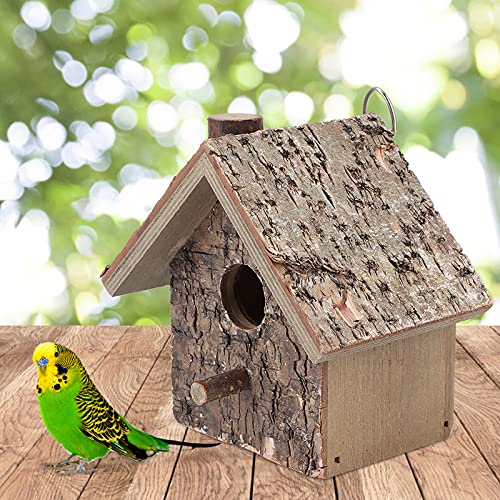 Bird Housewood Bird Feuchtigkeits -Proof Hanging Typ Holz Vogel Haus Vogel Ruheplatz Haustierzubehör Accessoires Vogel und Sorgt Witbird House Hanging Bird Housebird Cagebird von CFTGIW