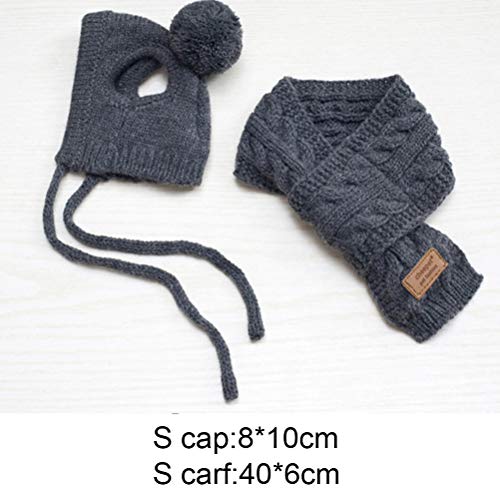 CFTGIW Winter Warm Gestrickte Haustierhut -Schal Set Hunde Hüte Lustige Cosplay -Haustierhund für Welpenzubehör Weich und 2 Ist Anzughutschal. 3 Der Dekorierte Hund. Warm von CFTGIW