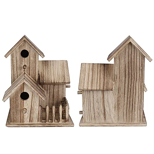 Sm Outdoor Garden Holz-Vogelhaus: für Vögel und Erwachsene Tiere, Holz-Vogelhaus, Materialstruktur, Zuhause für Spechte, Spatzen, Schwalben von CFTGIW