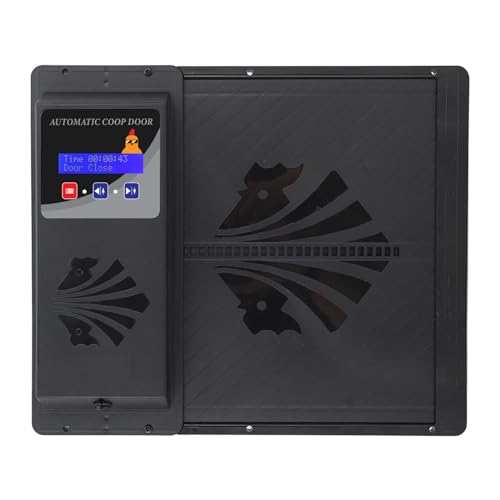 USB-solarbetriebener Automatischer Chic Coop-Türöffner mit Timer, Programmierbare LED-Anzeige, 3 Stromversorgungsmodi, Horizontal Offener Typ, Braune Solar-Chic-Coop-Tür, von CFTGIW