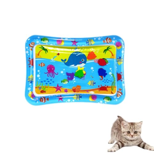 CFYYFC Sensor Water Playmat, Sensory Water Play Mat for Cats, Wassermatte Sensorisches Spielzeug, Sensorische Wasser-Spielmatte für Katzen, ommer Wasserspielmatte, Katzen-Wasser-Spielmatte (D) von CFYYFC