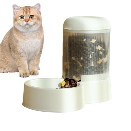 CGACCSD Automatische Feeder für Katze, automatische Feeder -Katzen -Trockenfutter, Fütterungskatzendispenser großer Kapazitätsnahrungsmittelfuttermittel, Kleine Haustier Waterer Waschable Hundeschale von CGACCSD