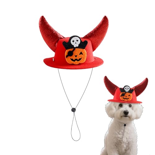 CGACCSD Hundehut | Mit Hörnern Halloween Haustier Kopfbedeckung,Verstellbare Verkleidung Für Kostüme Familienfeiern Maskenbälle Bühnenauftritte Festfeiern CGACCSD Hundehut | Mit Hörnern Halloween Haustier Kopfbedeckung,Verstellbare Verkleidung Für Kostüme Familienfeiern Maskenbälle Bühnenauftritte Festfeiern von CGACCSD