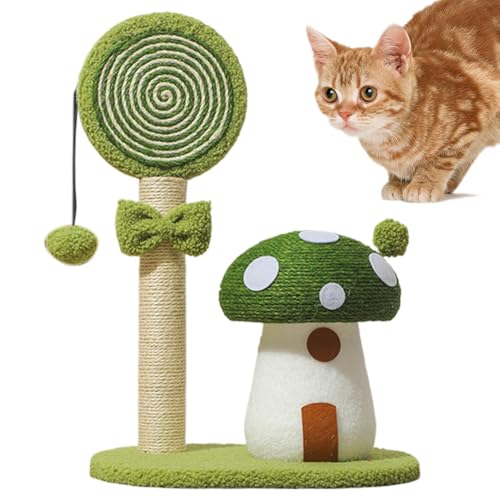 CGACCSD Pilzkatze Kratzer, Pilzkatze Kletterturm | Netter Katzenturm Interaktives Spielzeug - Multifunktionale Pilzstangen, Sisal-Board-Kratzer für Wohnzimmer von CGACCSD