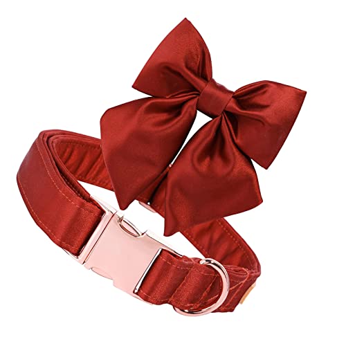 ＣＨＡＭＥＥＮ Hundehalsband Hundehalsband Breite Seide Einstellbare Heavy Duty Hochzeit Fliege Hundehalsband Orange von ＣＨＡＭＥＥＮ