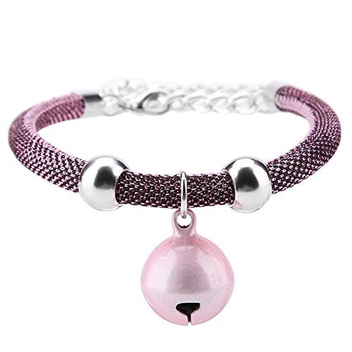 ＣＨＡＭＥＥＮ Hundehalsband mit Verlängerungskette mit GlockeHaustierzubehörWelpenhalsband Haustierzubehör Rosa von ＣＨＡＭＥＥＮ