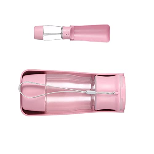 ＣＨＡＭＥＥＮ Hundewasserflasche tragbar 2 in 1 Reise Hundewasserflasche auslaufsicher tragbar Rosa von ＣＨＡＭＥＥＮ