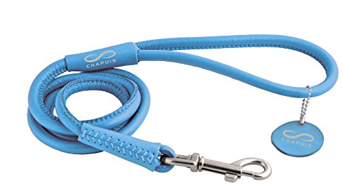 CHAPUIS SELLERIE Glamour Rundleder für Hunde/Katzen BLAU Durchmesser 4 mm Länge 1,22 m Größe XS von CHAPUIS SELLERIE