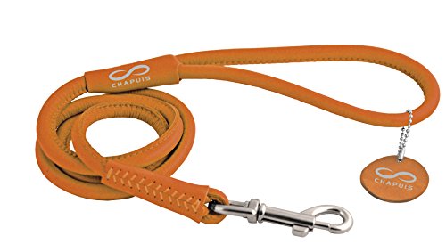 CHAPUIS SELLERIE Glamour Rundleder für Hunde/Katzen ORANGE Durchmesser 6 mm Länge 1,22 m Größe XS von CHAPUIS SELLERIE