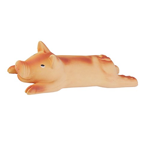 CHAPUIS SELLERIE Hundespielzeug, Schweinchenform, Quietscher, Latex, Länge 25 cm, Größe S von CHAPUIS SELLERIE