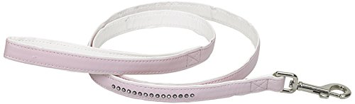 CHAPUIS SELLERIE SLA540 Hundeleine - Leder-Imitat mit rosa Strass-Steinchen - Breite 12 mm - Länge 1,20 m - Größe S von CHAPUIS SELLERIE