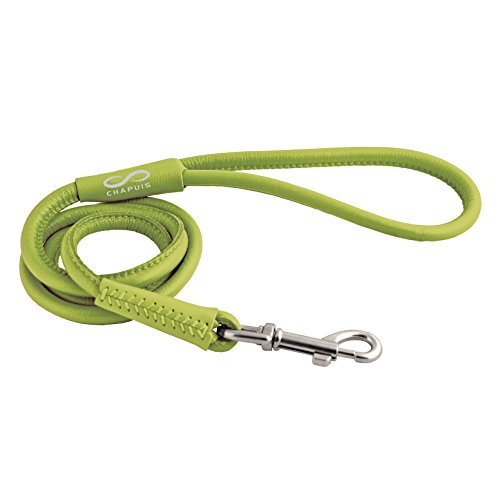 CHAPUIS SELLERIE SLA682 Runde Glamour-Leine für Hunde und Katzen - Grünes Leder - Durchmesser 6 mm - Länge 1,22 m - Größe XS von CHAPUIS SELLERIE