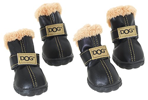 Moreau 837019 Hundeschuhe mit Innenfell, Größe 2, schwarz von CHAPUIS SELLERIE