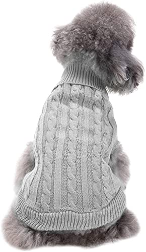 CHBORCHICEN Strickpullover Hundekleider für kleine Hunde und Katzen, warm, für den Winter, Größe XXS, Grau von CHBORCHICEN