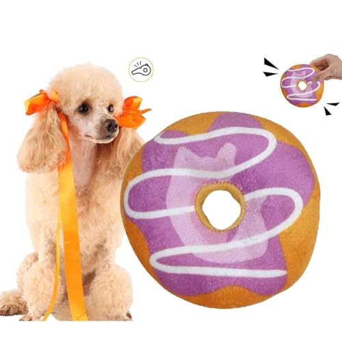CHDGSJ Welpen-Plüsch-Hundespielzeug,Kleines Ausgestopftes Interaktives Kaus Hundespielzeug mit Quietschern,Süßes Weiches Haustierspielzeug für Kleine Mittelgroße Hunde(H,1) von CHDGSJ
