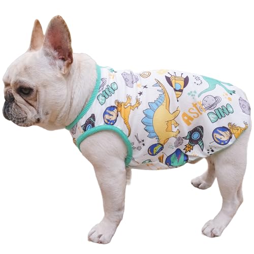 CHEERTAILS Französische Bulldogge, Hunde-Shirts für mittelgroße Hunde, Jungen, Mädchen, Sommer-Hundekühlweste, Hundekleidung für kleine, mittelgroße und große Hunde und Katzen, niedliches ärmelloses von CHEERTAILS