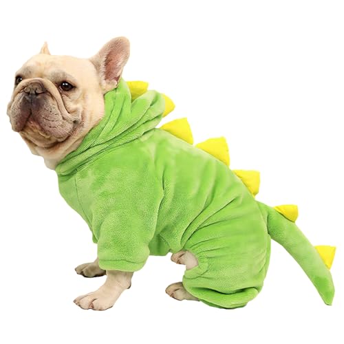 CHEEETAILS Hunde-Dinosaurier-Halloween-Kostüm, lustiger Pullover für kleine Hunde, Drachen-Kostüm für den Urlaub, Größe M von CHEERTAILS