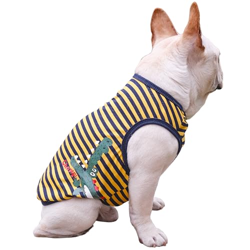 CHEERTAILS Hunde-Shirts für kleine Hunde, gestreift, Frenchie-Kleidung, Kühlweste, Hunde-Sommerkleidung für französische Bulldoggen, Chihuahua, niedliche Kühlweste für Hunde, Welpen, Kleidung für von CHEERTAILS