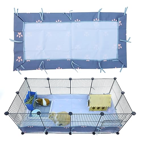 Meerschweinchenkäfig Liner Wasserdichte Oxford Unterseite Haustier Bettwäsche für Kaninchen Chinchilla Igel Frettchen Kleintiere Käfig C & C Laufgitter Zubehör, 121,9 x 61 cm, Grau von CHEGRON