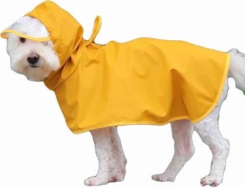 Hunde-Regenmantel, Haustiermantel für kleine, mittelgroße und große Hunde, Regenjacke, Hunde-Regenmantel,2XL,Yellow von CHEKZ