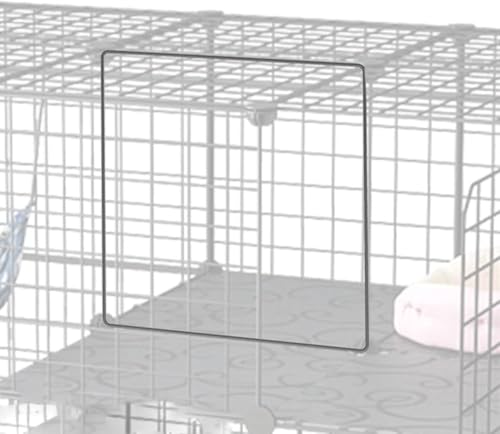 Kaninchenkäfig, Chinchillakäfig, Meerschweinchenkäfig, Kleintierkäfig, Metallplatte und Schwarze Anschlüsse für Haustierkäfigzubehör (Größe: Eisenrahmen 35 x 35 cm) von CHEMYO