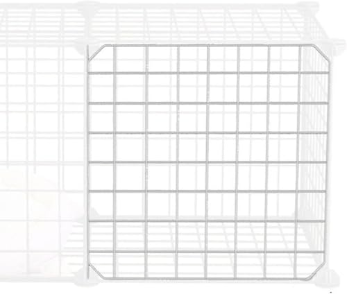 Kaninchenkäfig, Chinchillakäfig, Meerschweinchenkäfig, Kleintierkäfig, Metallplatte und Schwarze Anschlüsse für Haustierkäfigzubehör (Größe: weiße Tür 35 x 35 cm) von CHEMYO