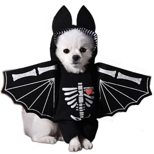 Hundekostüm Halloween, Halloween Kostüm Hund, Hunde Halloween Kostüm, Hundekostüm,Halloween Hund, Halloween Kostüm Katze, Skelett Haustier Kostüm,Nettes Kätzchen Welpenkostüm(L) von CHENKEE