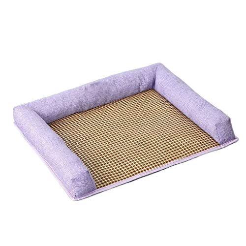 Hundekasten Matte Sommer Vier Jahreszeiten Verfügbar Sommer coole Matte Katze Bettmatte Kleine Hund Matratze Haustier Hund Zubehör Weberei (Color : B, Size : M) von CHENMIAOMIAO