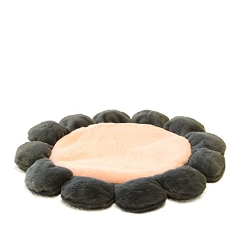 Nette rosa Blume Plüsch Pet Pad Cat und Hund Bett Pad Matratze Kleine und mittlere Hundekissenkatze Schlafkissen Vier Jahreszeiten (Color : A) von CHENMIAOMIAO