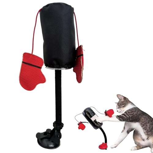 CHENRI Cat Punching Bag Toy, Katze Boxsack Spielzeug, Interaktives Katzenspielzeug, Mini Boxing Boxsack Katzenspielzeug, Interaktives Haustierspielzeug für Innenkatzen von CHENRI