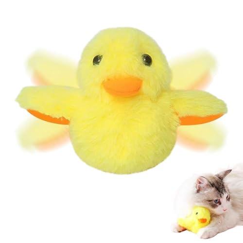 CHENRI Cat Toys Rechargeable Flapping Duck, Katzenspielzeug Wiederaufladbare Flatternde Ente, Interaktives Katzenspielzeug, Elektrisches Plüschspielzeug mit Katzenminze, Entenspielzeug für Katzen von CHENRI