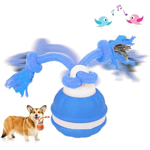 CHENRI Power Tail 2.0 Dog Toy, Barkzys Power Tail 2.0 Hundespielzeug, 2025 Neu Interaktives Hundespielzeug Ball, Intelligenzspielzeug Hunde, Automatisch Rollender Ball Hundeball für Hunde (Blau) von CHENRI