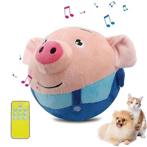 CHENRI Puptex Bouncing Piggy, Bouncing Piggy Dog Toy, Interaktives Hundespielzeug, Bewegendes Hundespielzeug, Aktives Bewegliches Haustier-Plschspielzeug, Quietschendes Hundespielzeug für Haustiere von CHENRI