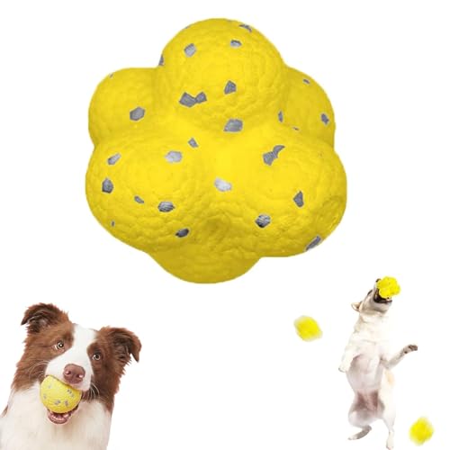 CHENRI The Mellow Dog Calming Ball, Hundeball Unzerstörbar, High Bounce Gummi Hundebälle, Dauerhaftes Hundespielzeug Ball, Interaktives Kauspielzeug für Kleine Mittelgroße Große Hunde (A) von CHENRI