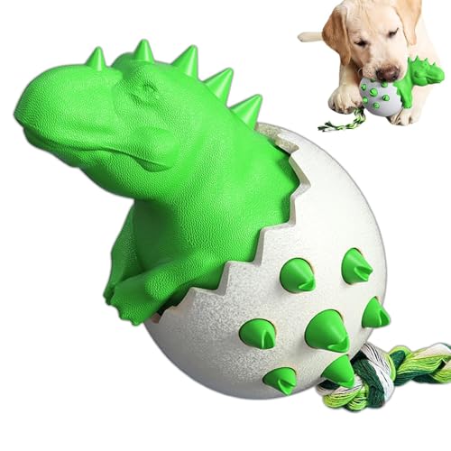 Idearock Dinosaur Eggs Dog Chew Toys, Dinosaurier Eier Hund Kauspielzeug, Hundespielzeug Unzerstörbares, Interaktives Hundespielzeug, Hund Puzzle Spielzeug für kleine mittlere und große Hunde (Grün) von CHENRI