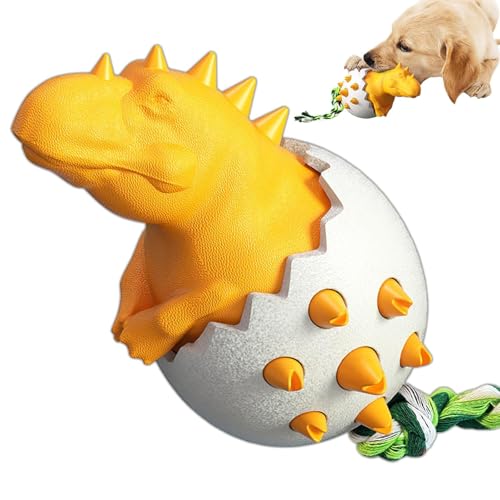 Idearock Dinosaur Eggs Dog Chew Toys, Dinosaurier Eier Hund Kauspielzeug, Hundespielzeug Unzerstörbares, Interaktives Hundespielzeug, Hund Puzzle Spielzeug für kleine mittlere und große Hunde (Orange) von CHENRI