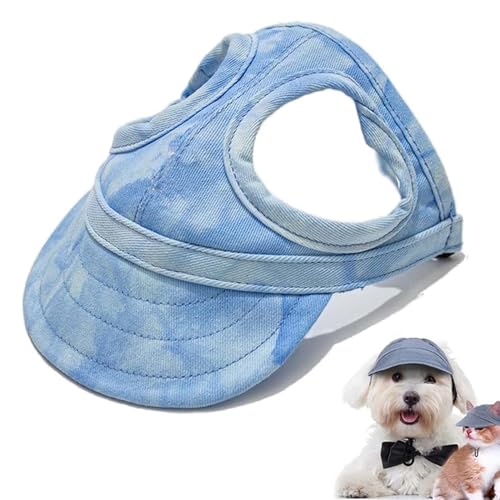 Outdoor-Sonnenschutzhaube für Hunde, Hunde Baseballmütze, Basecap Verstellbar Sonnenschutz Hut Hundecap mit Ohrlöchern, Hunde Mütze Hund Hunde Sonnenhut für Outdoor Sport (B, M) von CHENRI