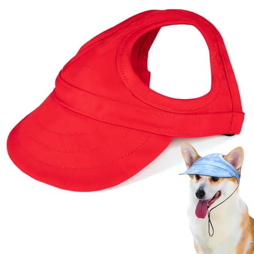 Outdoor Sun Protection Hood for Dogs, Outdoor Sonnenschutz Hut für Hunde, Hunde Baseballmütze, Basecap Verstellbar Sonnenschutz Hut Hundecap mit Ohrlöchern, Haustier Baseball Mütze für Hunde (A, XL) von CHENRI