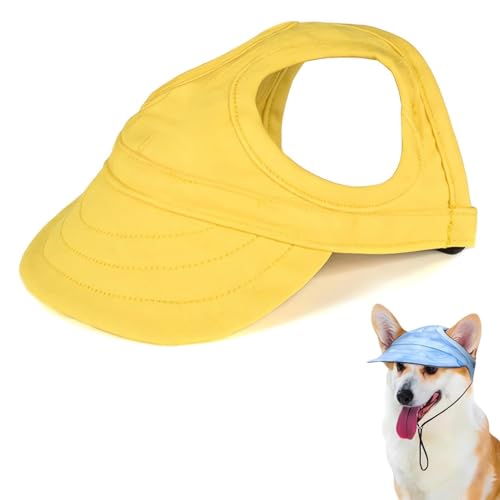 Outdoor Sun Protection Hood for Dogs, Outdoor Sonnenschutz Hut für Hunde, Hunde Baseballmütze, Basecap Verstellbar Sonnenschutz Hut Hundecap mit Ohrlöchern, Haustier Baseball Mütze für Hunde (B, M) von CHENRI