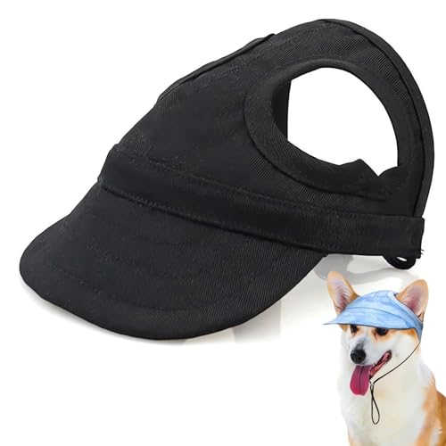 Outdoor Sun Protection Hood for Dogs, Outdoor Sonnenschutz Hut für Hunde, Hunde Baseballmütze, Basecap Verstellbar Sonnenschutz Hut Hundecap mit Ohrlöchern, Haustier Baseball Mütze für Hunde (C, M) von CHENRI