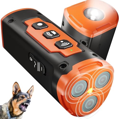 Peacesonic Bark Husher, Efficient Bark Control & Versatile Training, Antibell für Hunde, Ultraschall Anti Bell Gerät ​Bellenstopper Hund, Ultraschall Anti Bell Gerät mit LED Taschenlampe für Hunde von CHENRI