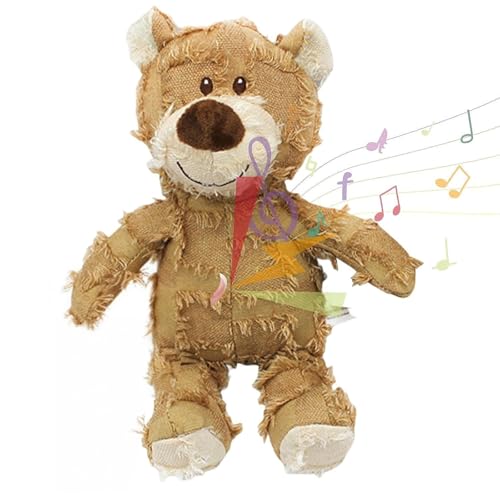 Unbreakable Bear Dog Toy, Unbreaka Bear, Unzerstörbar Bär Hundespielzeug, Hundespielzeug für aggressive Kauer, robustes Hundespielzeug, Quietschend Interaktives Kauspielzeug für Hunde (Braun, L) von CHENRI